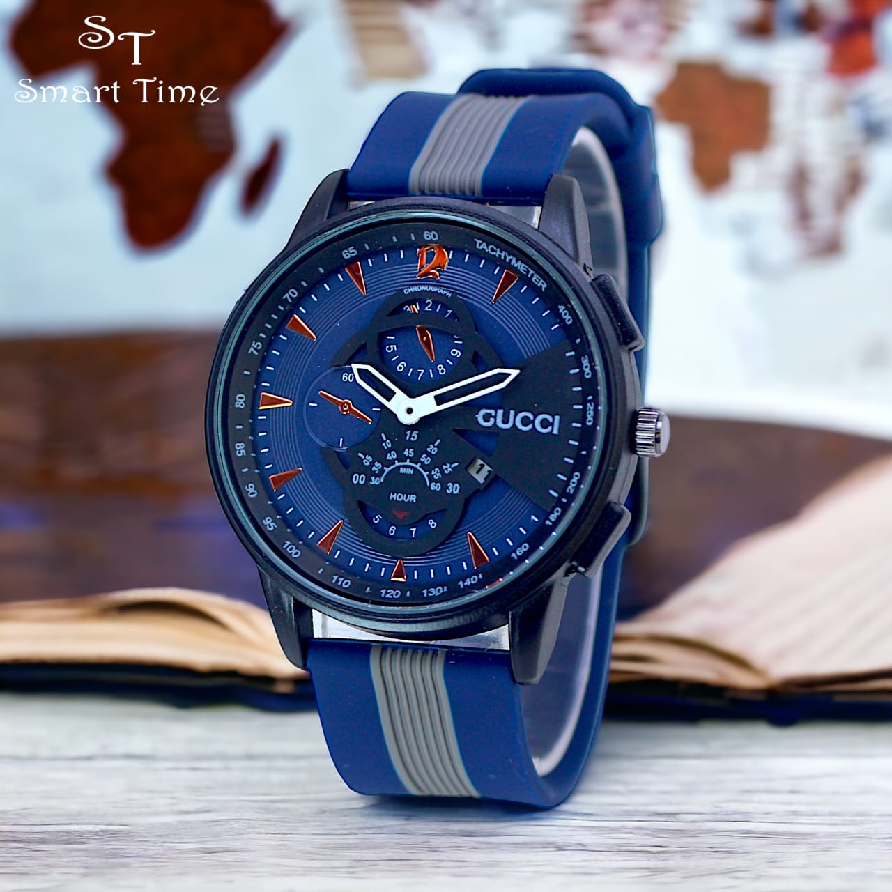 Luxury Gucci Analog Chronograph Wristwatch – Stylish Sports Watch for Men