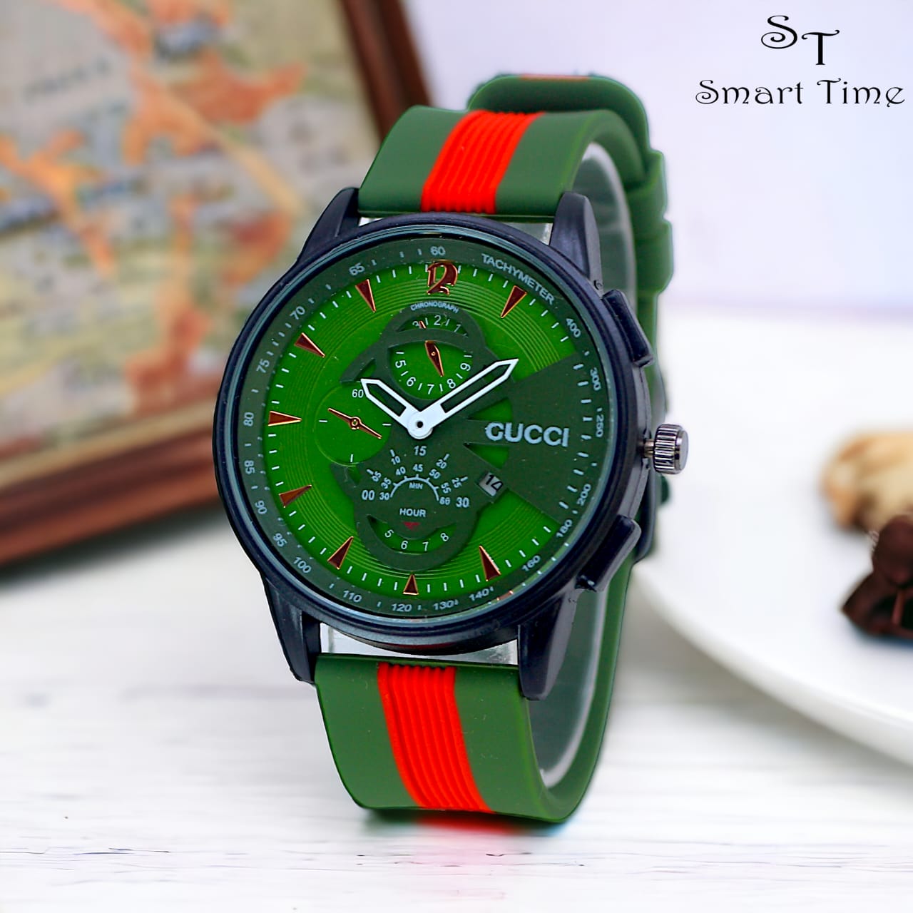 Luxury Gucci Analog Chronograph Wristwatch – Stylish Sports Watch for Men